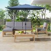 4/6 Piece Patio Sofa Sets With Coffee Table, 2 Chairs, Loveseat, 4 Cushions And Pillows, Woven Rope Conversation Set For Porch Backyard - 2 of 4