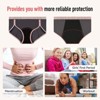 CARER Period Underwear for Women Girl Leak-proof Panties for Women Incontinence Menstrual Hipster - Mild Absorbency 3pk (Black, Gray, Pink) - 4 of 4