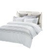 Casual Embroidered Geometric Cotton Duvet Cover and Pillow Sham Set - Blue Nile Mills - 3 of 3