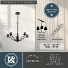 VAXCEL Bellwood 5-Light 24.5 in. Wide Chandelier, Clear Seeded Glass Shade, LED Compatible, Adjustable Height - 4 of 4