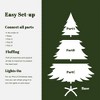 LuxenHome 6.5Ft Pre-Lit Green Cypress Artificial Christmas Tree with Metal Stand - 4 of 4