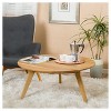 Canton Round Acacia Wood Coffee Table - Natural - Christopher Knight Home - image 2 of 4