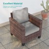 Sonkuki 2PCS Patio Single Sofas Outdoor Wicker Rattan Furniture Set w/ Soft Cushions for Garden Yard Porch - 4 of 4