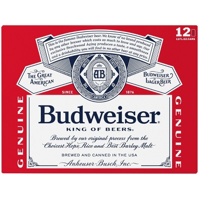 Budweiser Lager Beer - 12pk/12 Fl Oz Cans : Target