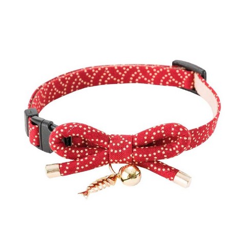 Necoichi Zen Fish Charm Cat Collar - Red : Target