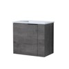 22" Floating Bathroom Vanity with Ceramic Sink – Soft-Close Door Grey Plywood Vanity for Small Bathrooms, Wall-Mounted Storage Cabinet - 4 of 4