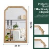 ChicFurnit Decorative Wall Mirror Solid Wood Frame Rounded Corner for Bedroom Bathroom Living Room, Brown, 38.7"*26.8"*1.7" - 3 of 4