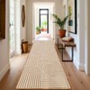 Modern Washable Area Rug, Geometric Pattern Throw Carpet with Non Slip Backing, Low Pile Stain Resistant Floor Carpet for Living Room - 2 of 4