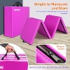 Matladin 8' Folding Gymnastics Gym Exercise Aerobics Mat, 8ft x 2ft x 2in PU Leather Tumbling Mats with Hook & Loop Fastener - 4 of 4