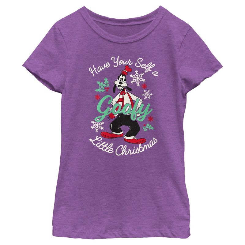 Girl's Mickey & Friends Have A Goofy Christmas T-Shirt, 1 of 5
