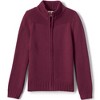 Lands' End School Uniform Kids Cotton Modal Zip Front Cardigan Sweater - 2 of 3
