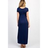 Pinkblush PinkBlush Navy Draped Maternity/Nursing Maxi Dress - 3 of 4