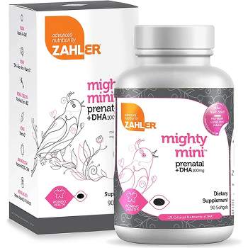 Zahler Mighty Mini Prenatal DHA, One a Day Prenatal Vitamins With DHA, Certified Kosher - 90 Softgels