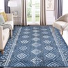 Bohemia Geometric Area Rug, Imitation Cashmere Polyester, Washable, Non-Slip, Foldable for Hallway, Kitchen, Entryway & Office - 3 of 4