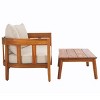Owen Bench And Table - Indoor/Outdoor - PAT7086 - Natural/Taupe - Safavieh - 4 of 4
