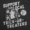 Youth Funny T Shirts Support Your Local Trick Or Treaters Sarcastic Halloween Graphic Novelty Tee For Kids - Crazy Dog Youth T Shirt For Halloween - 2 of 4
