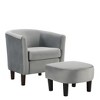 NicBex Swivel/Velvet Barrel Accent Chair & Ottoman Set Modern Armchair Sofa for Living Room or Bedroom - 4 of 4