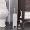 SunnyPoint Elite Heavy Weighted Sturdy Spare Toilet Paper Roll Holder Storage Stand Chrome - 3 of 4