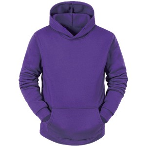 Lars Amadeus Men's Pullover Solid Long Sleeves Hooded Sweatshirts with Pocket - 1 of 4