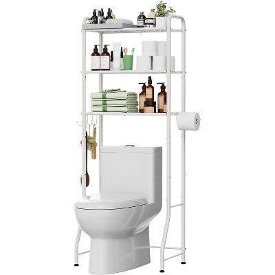 Simple Trending 3 Tier Over The Toilet Rack Black