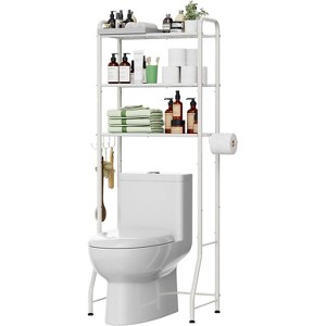 Simple Trending 3 Tier Over The Toilet Rack Black - 1 of 4