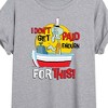 Women's - SpongeBob SquarePants - Squidward I Don't Get Paid Enough For This Oversized Graphic T-Shirt - 2 of 4