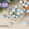 Big Dot of Happiness Dusty Blue Wedding Candy Stickers, Mr & Mrs Wedding Guest Favors, Party Favor Labels, Small Round Candy Stickers - 324 Count - 2 of 4