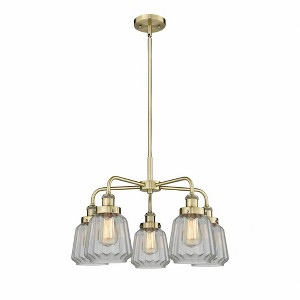 Chatham - 5 Light Stem Hung Chandelier In Art Deco Style-13.5 Inches Tall and 24.5 Inches Wide - 1 of 1