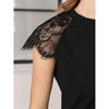 INSPIRE CHIC Women's Crew Neck Lace Short Sleeve 2026 Casual Knit Summer Blouses - 4 of 4