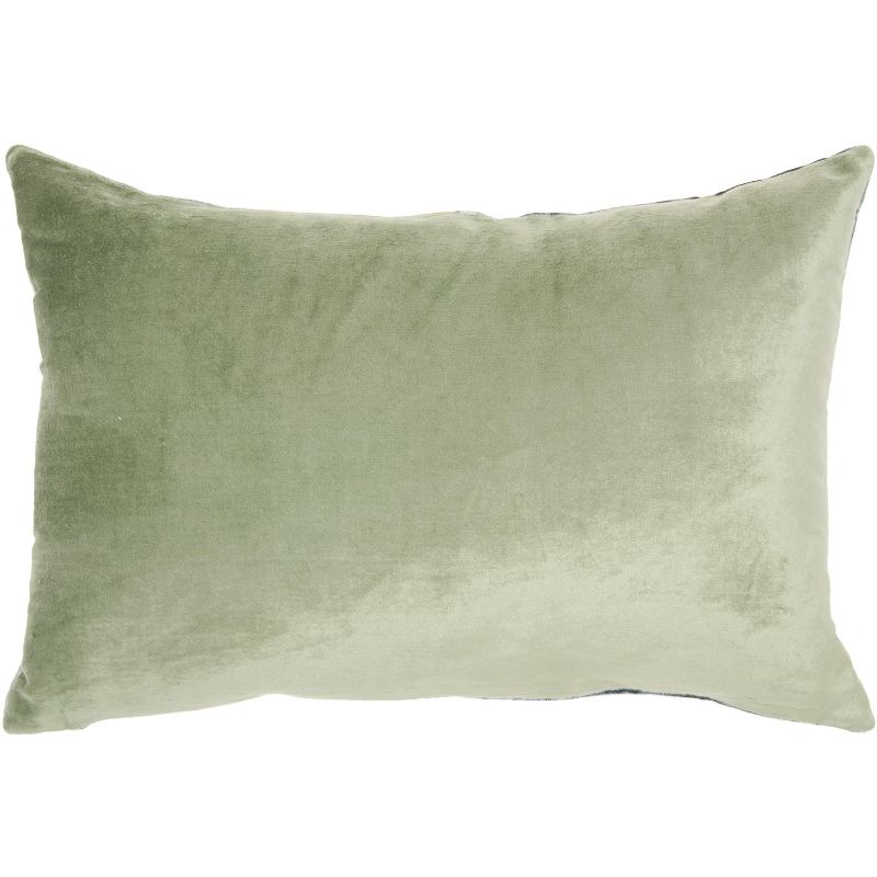 Mina Victory Luminecence Metallic Ombre Strip Teal Throw Pillow - 14"X20", 4 of 7