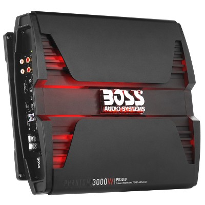 BOSS Audio PD3000 Phantom Monoblock 3000 Watt 1 Ohm Stable Class D MOSFET Car Audio Sound System Speaker and Subwoofer Amplifier Amp