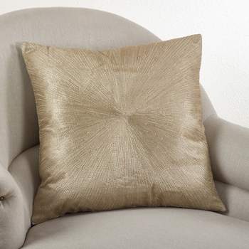 Saro Lifestyle Starbust 20-inch Down Filled Throw Pillow, Gold, 20" x 20"