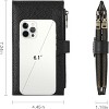 BEAFUP PU Leather Wallets for Women RFID Blocking Slim Credit Card Case Holder with Zipper Pocket - 3 of 4