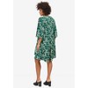 ellos Women's Plus Size Notch Neckline Tiered A-Line Dress - 3 of 4