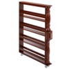 The Lakeside Collection Wooden Can Organizer & Spice Rack - Slim Rolling Kitchen Cart - 2 of 4