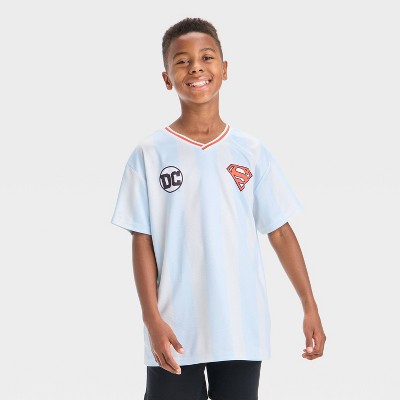 Boys' Super-Man Soccer Jersey - Blue/White