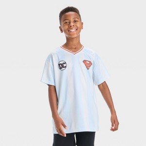 Boys' Super-Man Soccer Jersey - Blue/White - 1 of 4