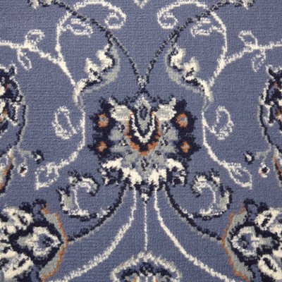 Elegant Blue and Ivory Synthetic 3-Piece Area Rug Set