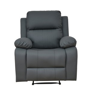 Bonrcea Leather Recliner Chair, Classic and Traditional Manual Recliner Chair with Overstuffed Arms and Back, Manual Single Sofa - 1 of 4