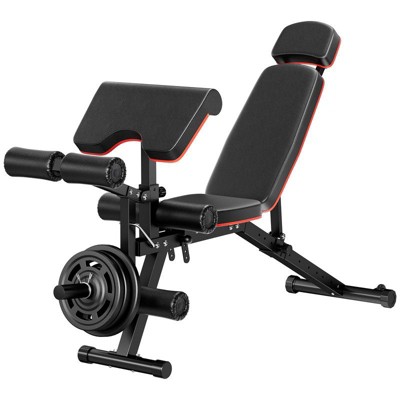 GIKPAL 10 Positions Adjustable Weight Bench Workout Bench for Home Gym,Olympic Weight Bench Press for Full Body Strength Training,Support up to 900lbs