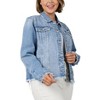 Women's Distressed Denim Jacket - ZENANA - 2 of 3