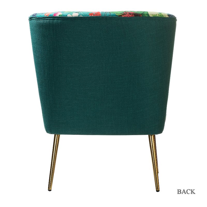 Urbain Wooden Upholstery Accent Side Chair with Tufted Back | Karat Home, 5 of 11