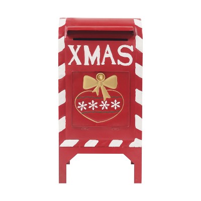Cesicia Red Iron Christmas Mailbox Decoration for Christmas