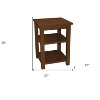 HomeRoots 28" Brown Solid Wood Nightstand - 3 of 4