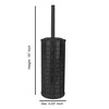 Laser Cut Oil-Rubbed Bronze Toilet Brush Holder with Lid Bronze - Nu Steel - 3 of 3