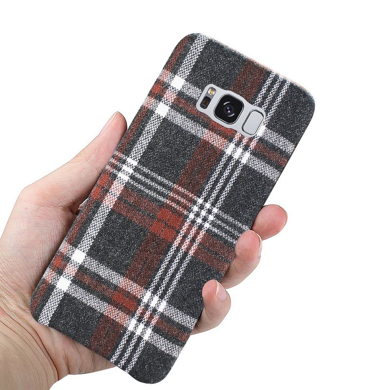 Reiko Samsung Galaxy S8 Checked Fabric Case in Brown, 3 of 5