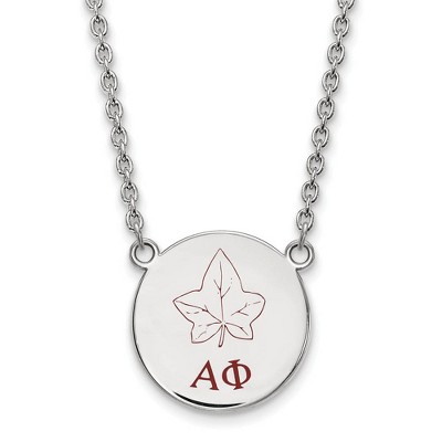 Black Bow Jewelry Sterling Silver Alpha Phi Greek Life Necklace 18 Inch