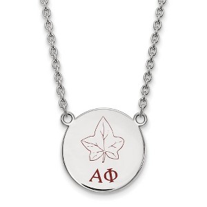 Black Bow Jewelry Sterling Silver Alpha Phi Greek Life Necklace 18 Inch - 1 of 4