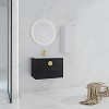 SEVOBAL Bathroom Vanities 28 Inch Wall Mounted Bathroom Vanity With Ceramic Sink Soft Close Doors for Bathroom, Black, 27.8"*18.5"*20.7" - 2 of 4