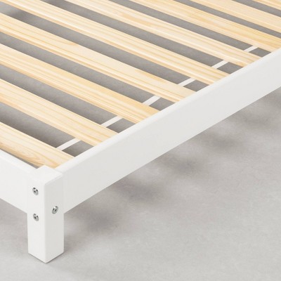 Enchanted Pure White House Frame Twin Bed with Wooden Slats